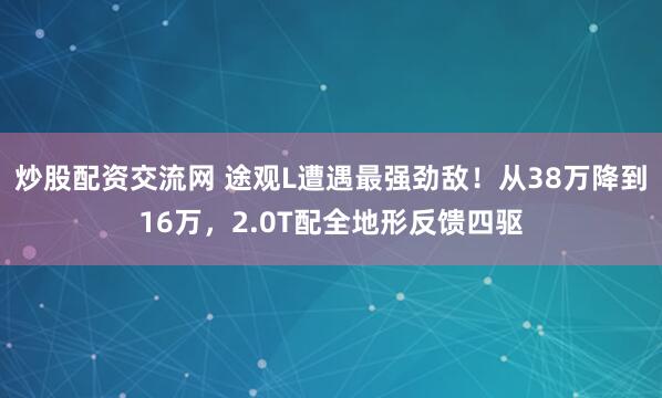 炒股配资交流网 途观L遭遇最强劲敌！从38万降到16万，2.0T配全地形反馈四驱